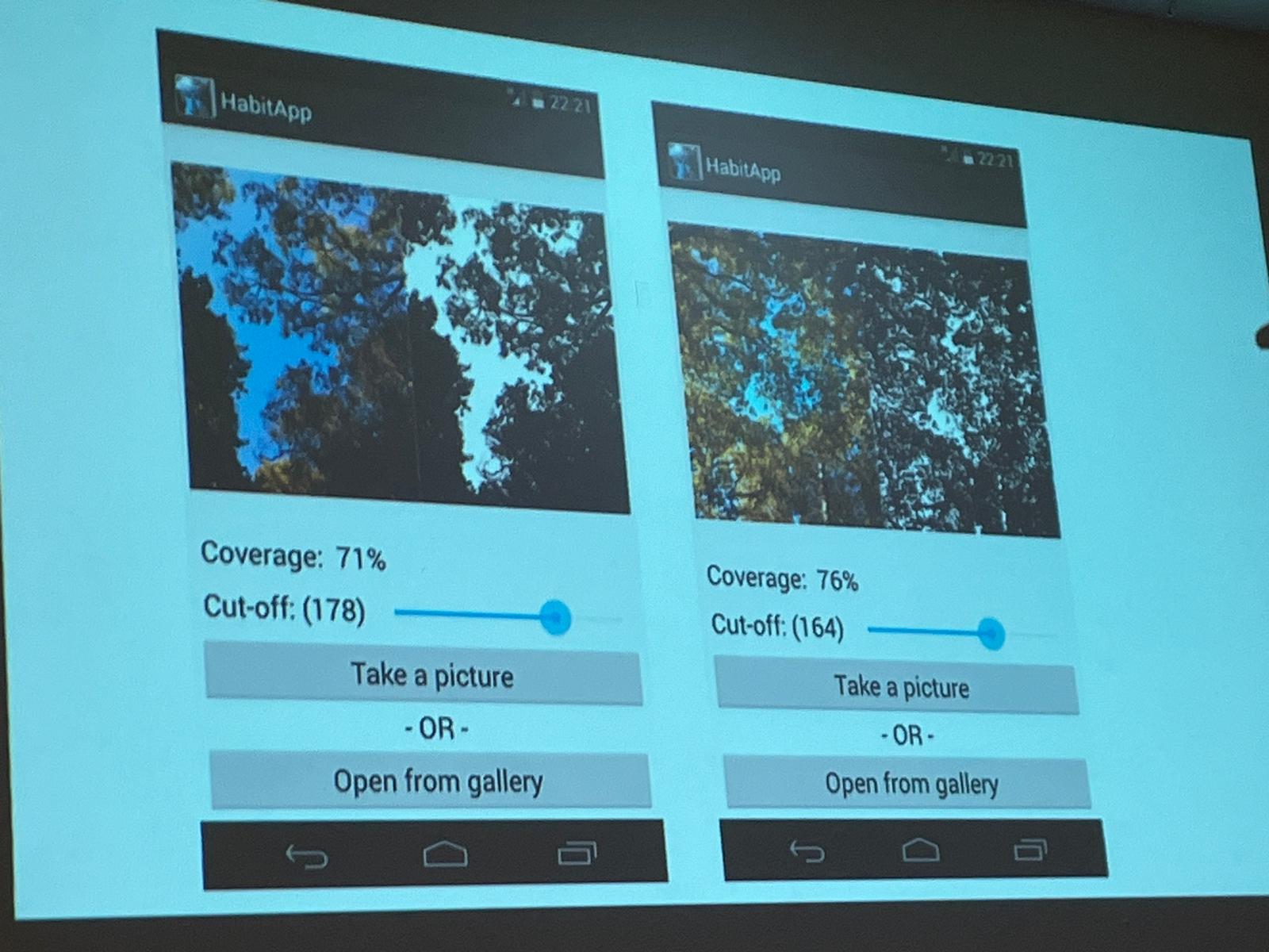 Shade coverage app
